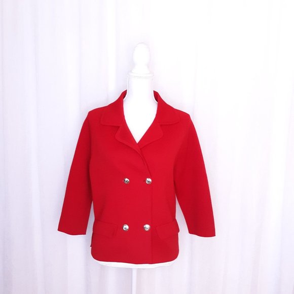 Vintage 60's-70's Bonwit Teller Wool Double Breasted Jacket - Picture 2 of 9